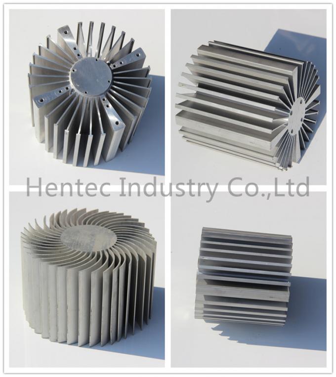 Anodowane aluminiowe radiatory 6063, 6061, 6005 z obróbką CNC, dociskanie